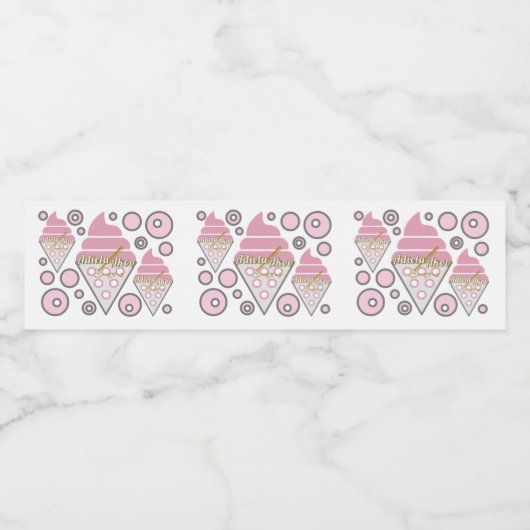 Onweerstaanbare ijskap-waterflesetiketten waterfles etiket (Enkel label)