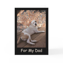 Onweerstaanbare Pitbull Porch Dog Vaderdag Kaart