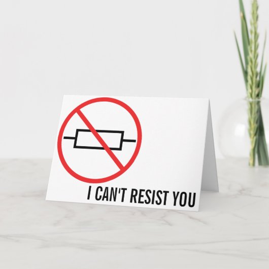 Onweerstaanbare romantische grappige valentijn ner feestdagen kaart (Voorkant)