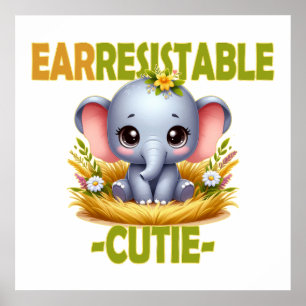 Onweerstaanbare schat leuke woordspeling. Baby oli Poster