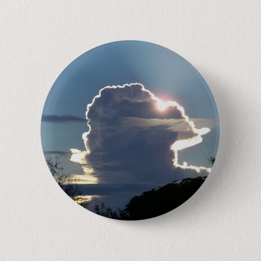 onweerswolk blokkeert de zon ronde button 5,7 cm (Voorkant)