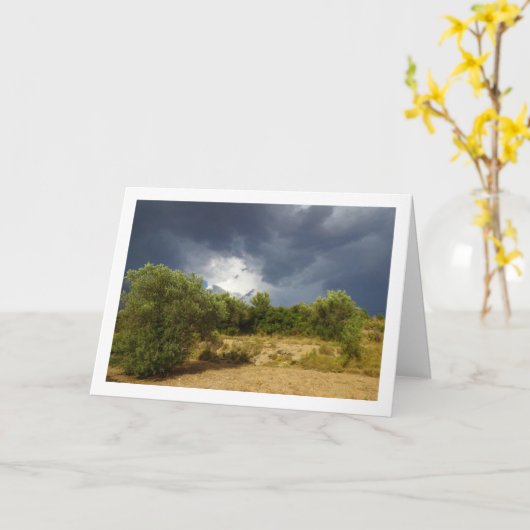 Onweerswolk boven canyonlandschap kaart (Gele Bloem)