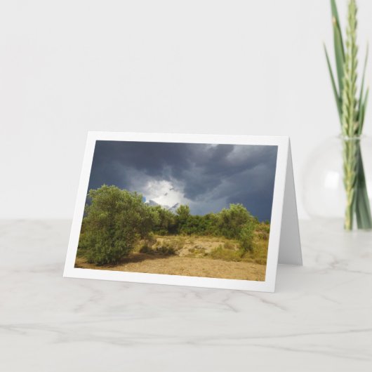 Onweerswolk boven canyonlandschap kaart (Voorkant)