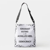 Onwetend stemmen is de achilleshiel van de democra crossbody tas (Achterkant)