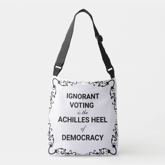 Onwetend stemmen is de achilleshiel van de democra crossbody tas (Voorkant)