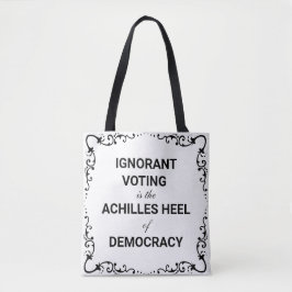 Onwetend stemmen is de achilleshiel van de democra tote bag