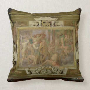 Onwetendheid afjagen, details van decoratieve rege kussen