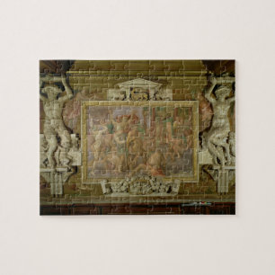 Onwetendheid afjagen, details van decoratieve rege legpuzzel