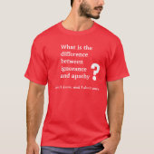 Onwetendheid en apathie t-shirt (Voorkant)