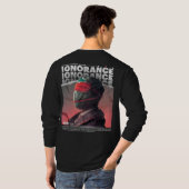 ONWETENDHEID gemaskerd gezicht Brutalisme Streetwe T-shirt (Achterkant volledig)