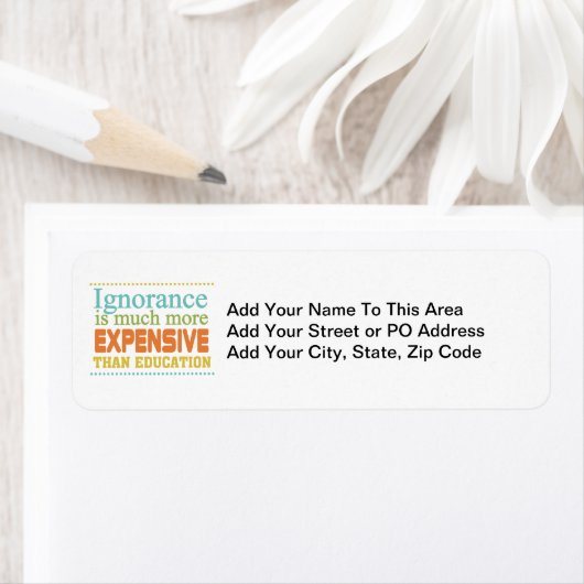 Onwetendheid is duurder dan onderwijs etiket (Insitu)