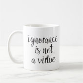 Onwetendheid is geen deugd koffiemok (Links)