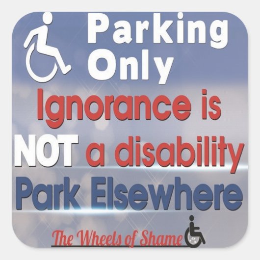 Onwetendheid is geen Disability Sticker (Voorkant)