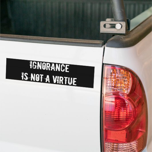 Onwetendheid is geen virtueel bumpersticker (Op Truck)