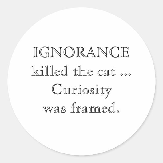 Onwetendheid_kleine_petten Ronde Sticker (Voorkant)