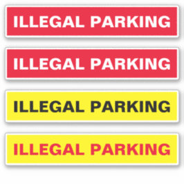 onwettig parkeren sticker