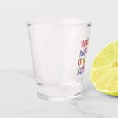 Onwillige deelnemer van een idiocratie tegen Trump Shot Glas (Links)