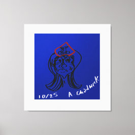 Onwillige Koningin Animatie Uitgerekte Canvas Afdruk