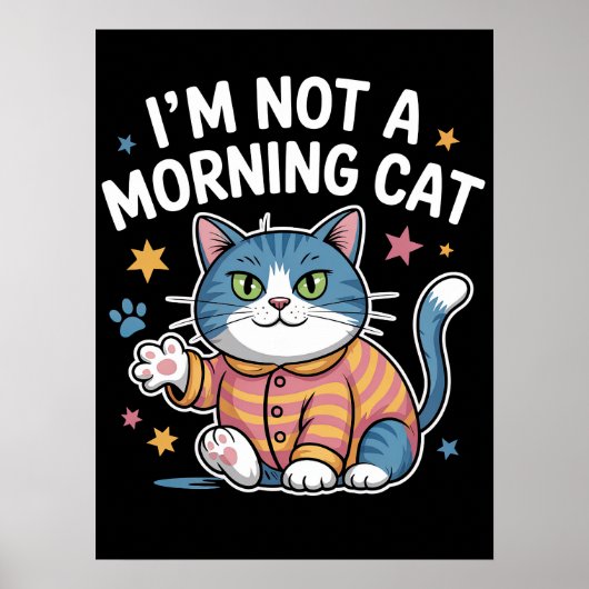 Onwillige Morning Feline Poster (Voorkant)