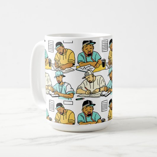 onwrikbaar oplossen koffiemok (Voorkant links)