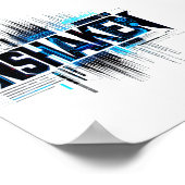 ONWRIKBARE Cyberpunk Typografie Poster (Hoek)