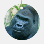 Onwrikbare Sterkte Silverback Gorilla Kito Keramisch Ornament (Achterkant)