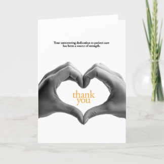 Onwrikbare toewijding aan patiëntenzorg bedankkaart