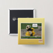 Onwurd, nobul steed! vierkante button 5,1 cm (Voorkant /achterkant)