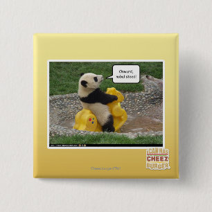 Onwurd, nobul steed! vierkante button 5,1 cm