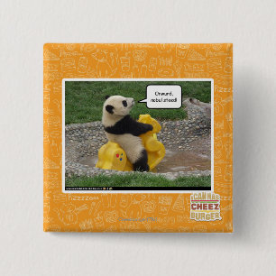 Onwurd, nobul steed! vierkante button 5,1 cm