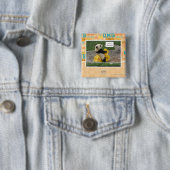 Onwurd, nobul steed! vierkante button 5,1 cm (In situ)