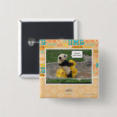 Onwurd, nobul steed! vierkante button 5,1 cm (Voorkant /achterkant)