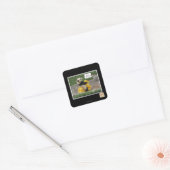Onwurd, nobul steed! vierkante sticker (Envelop)