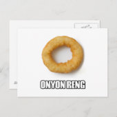 ONYON RENG - Humorly misspeld uien Ring Briefkaart (Voorkant / Achterkant)