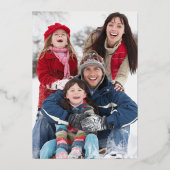 Onyx Black Gold Foliage & Berry kerst Folie Feestdagenkaart (Achterkant)