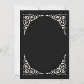 Onyx Black Islamic Wedding Kaart (Achterkant)
