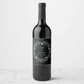 Onyx Black Velvet | Chalkboard Grunge  Wijn Etiket (Voorkant)