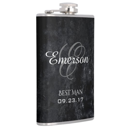 Onyx Black Velvet | Grunge Bridal Party Keepomwill Heupfles (Rechts)