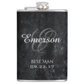 Onyx Black Velvet | Grunge Bridal Party Keepomwill Heupfles (Voorkant)