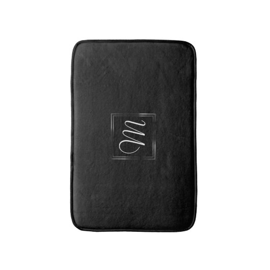 Onyx Black Velvet | Monogram karton Badmat (Voorkant Verticaal)