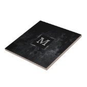 Onyx Black Velvet | Monogram karton Tegeltje (Zijkant)