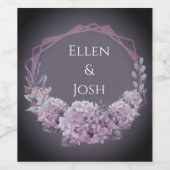 Onyx Black Velvet | Monogram karton Wijn Etiket (Enkel label)