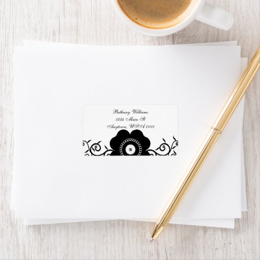 Onyx Bloom-adreslabel Etiket (Insitu)