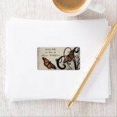 Onyx Butterfly Swirl Address Label (Insitu)