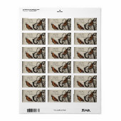 Onyx Butterfly Swirl Address Label (Full Sheet)