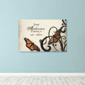 Onyx Butterfly Swirl Family Wrapped Canvas (Insitu (Houten vloer))