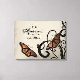 Onyx Butterfly Swirl Family Wrapped Canvas