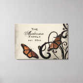 Onyx Butterfly Swirl Family Wrapped Canvas Afdruk (Voorkant)