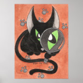 Onyx cat 'Iets is Afoot' Poster (Voorkant)