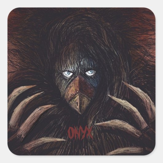 Onyx Classic Square Sticker (Voorkant)